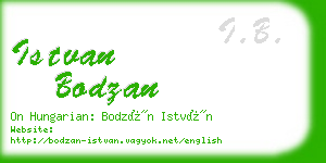 istvan bodzan business card